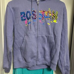 Women's Purple Graphic Hoodie